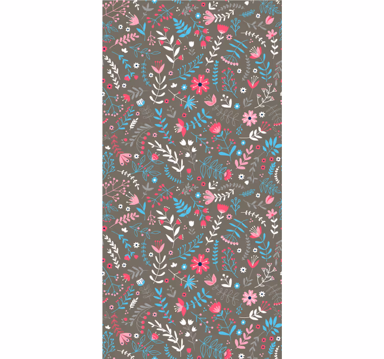 Papel de parede floral estampa floral colorida - TenStickers
