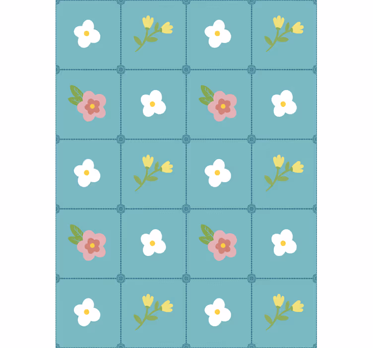 Papel de parede floral estilo vintage encantador - TenStickers