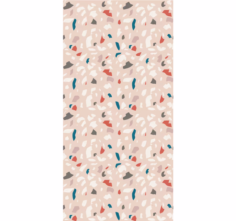 Papel de parede quarto de casal padrão efeito terrazzo - TenStickers