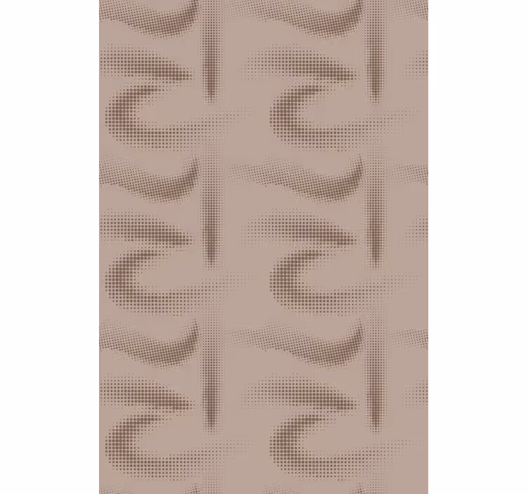 Papel de parede quarto de casal padrão curvo marrom - TenStickers