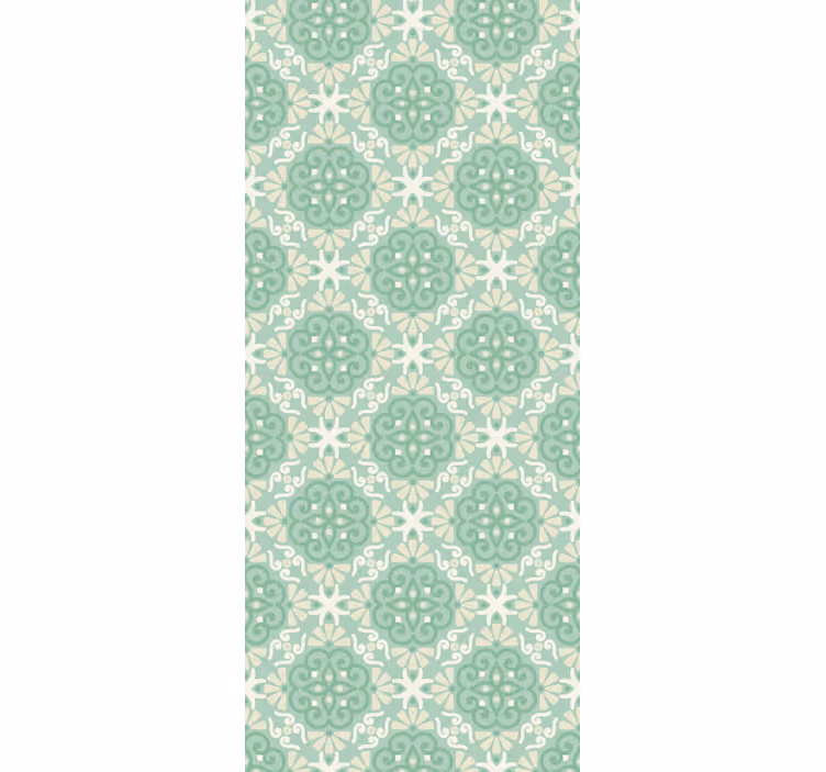 Papel de parede para quarto padrão floral verde nórdico - TenStickers