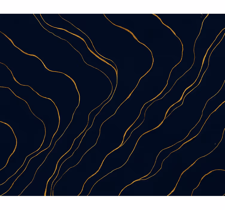 Papel de parede para quarto azul escuro e ouro mármore - TenStickers