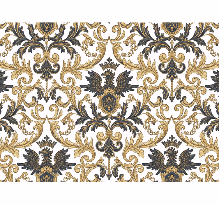 Papel de parede quarto de casal estilo barroco glamouroso - TenStickers