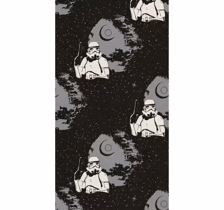 Papel de parede para quarto padrão típico de stormtrooper - TenStickers