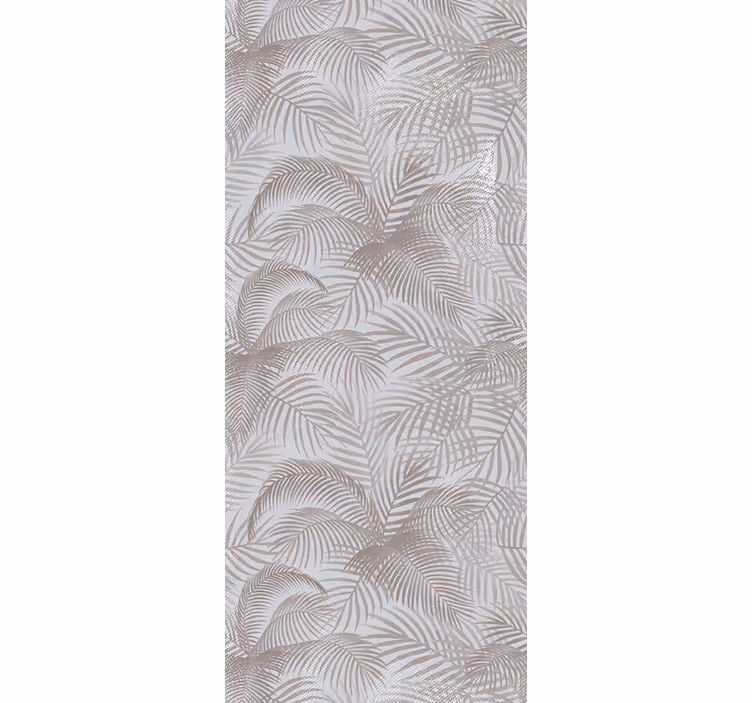 Papel de parede para quarto botânico elegante cinza anos 80 - TenStickers