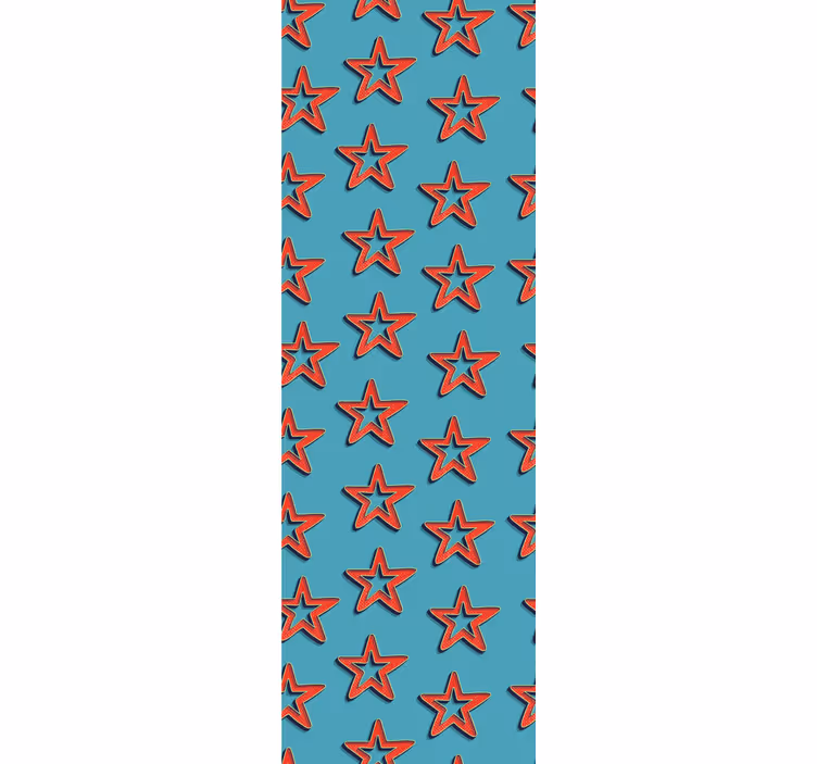 Papel de parede para quarto com padrão de estrelas retrô - TenStickers
