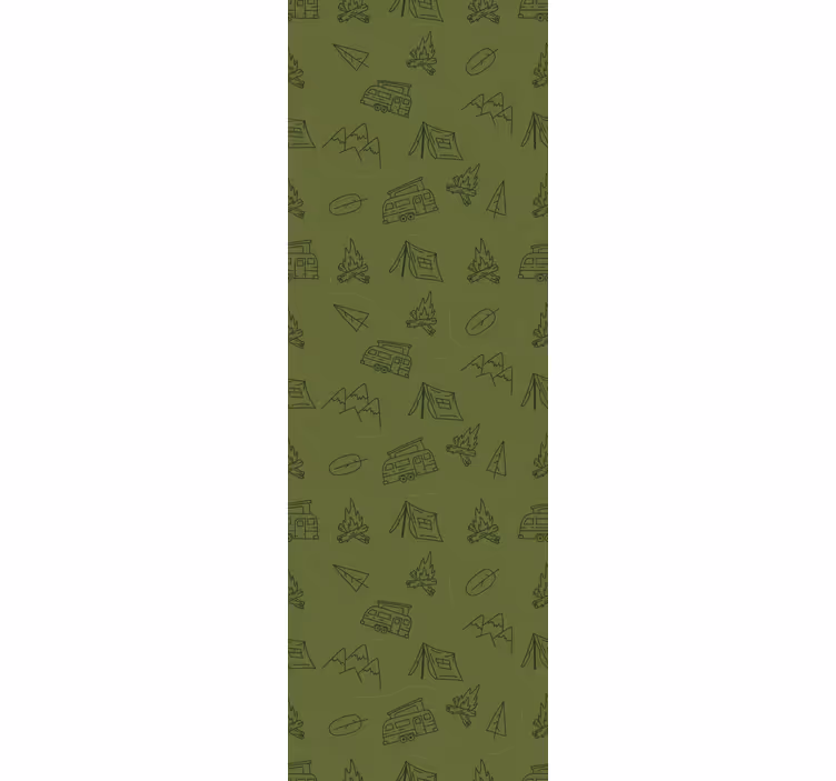 Papel de parede para quarto montanhas em verde - TenStickers
