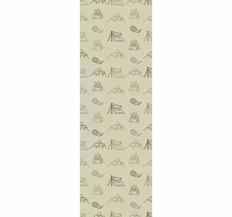 Papel de parede para quarto com desenhos de camping - TenStickers