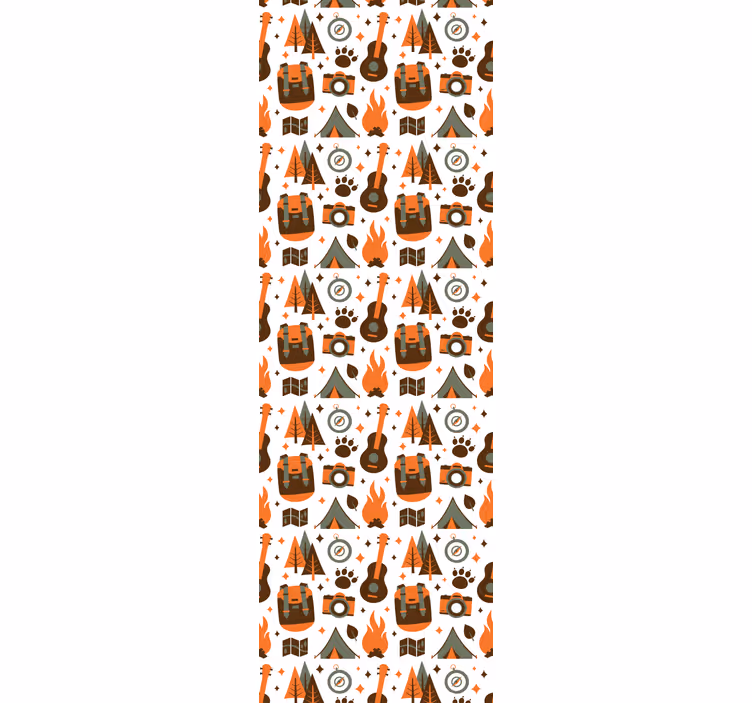Papel de parede para quarto montanhas urso madeira fogo - TenStickers