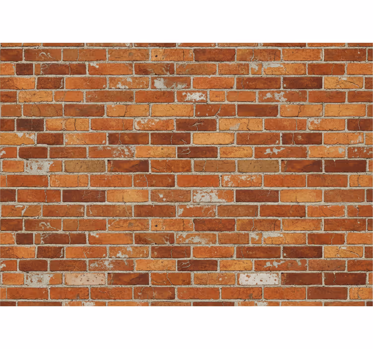 Papel de parede industrial design tijolos laranja - TenStickers
