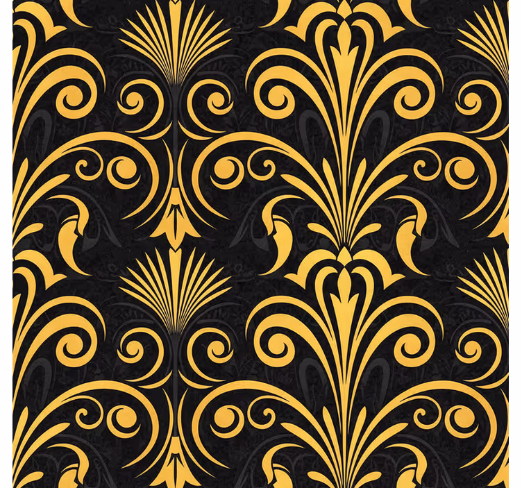 Papel de parede quarto de casal luxo preto e dourado - TenStickers