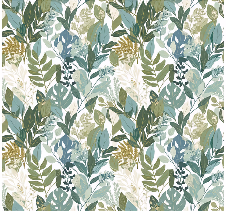 Papel de parede folhas verdejantes suaves - TenStickers