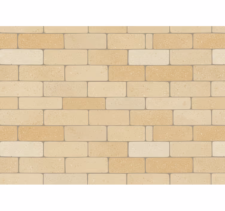 Papel de parede pedra tijolos amarelo bege - TenStickers