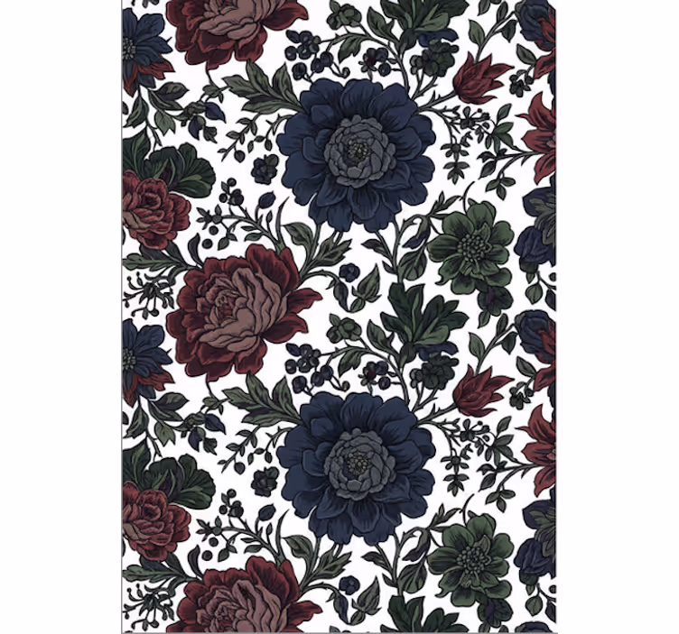 Papel de parede flores escuro e melancólico - TenStickers