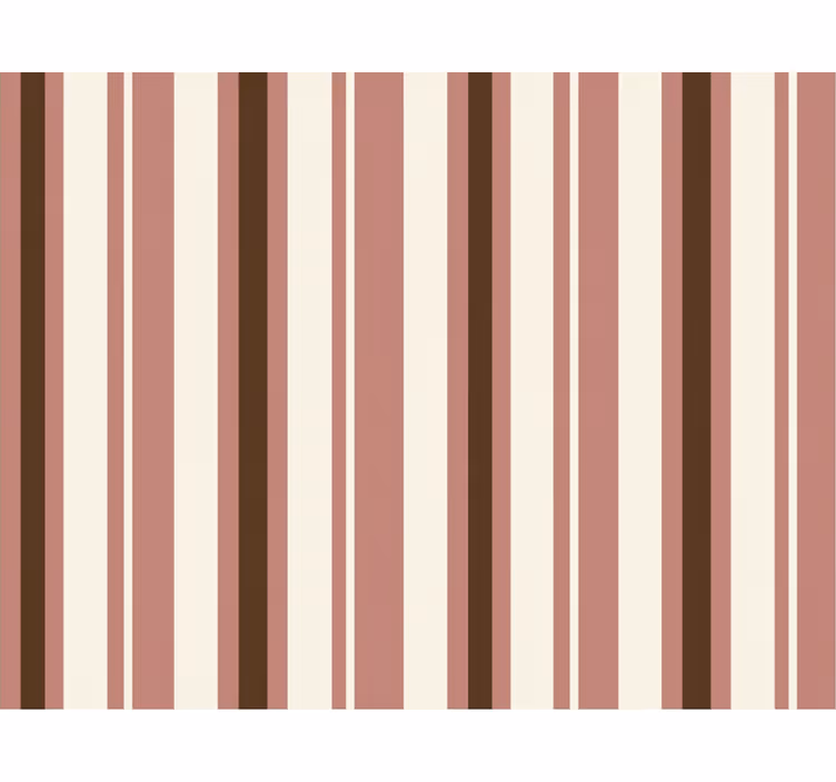Papel de parede vertical listras rosa e marrom - TenStickers