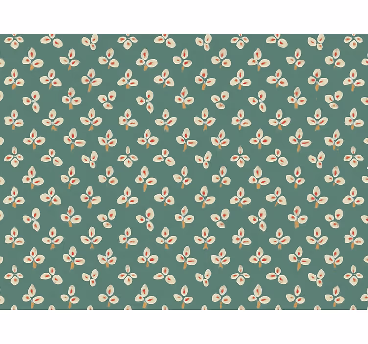 Papel de parede abstracto pétalas prensadas em verde suave - TenStickers