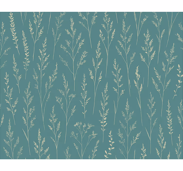 Papel de parede flores campo silvestre em azul suave - TenStickers