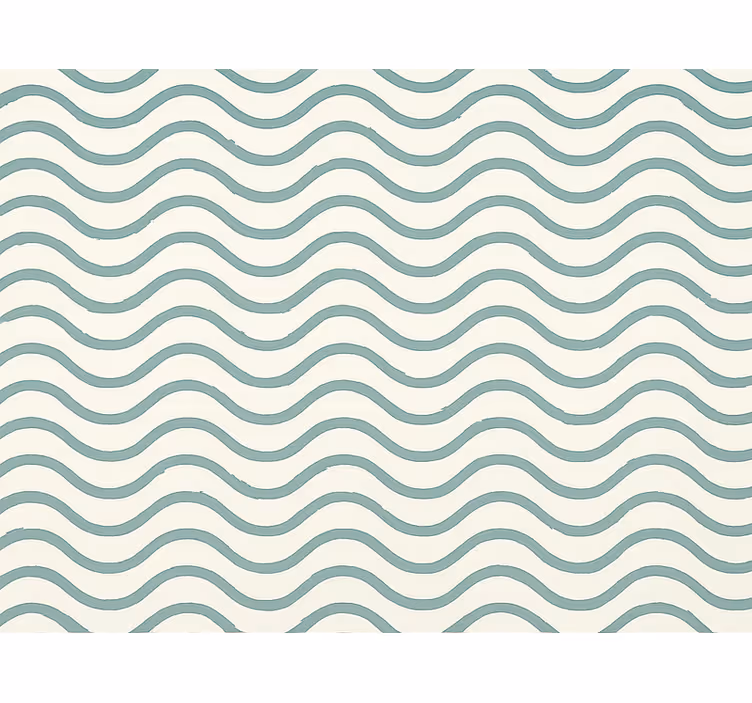 Papel de parede geométrico ondas pixel verde-azulado - TenStickers