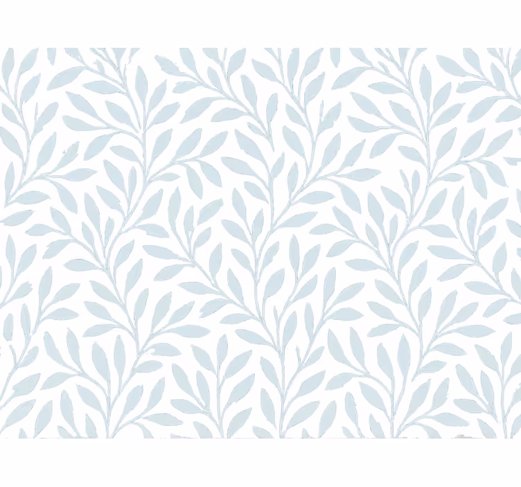 Papel de parede folhas azul claro e leve - TenStickers