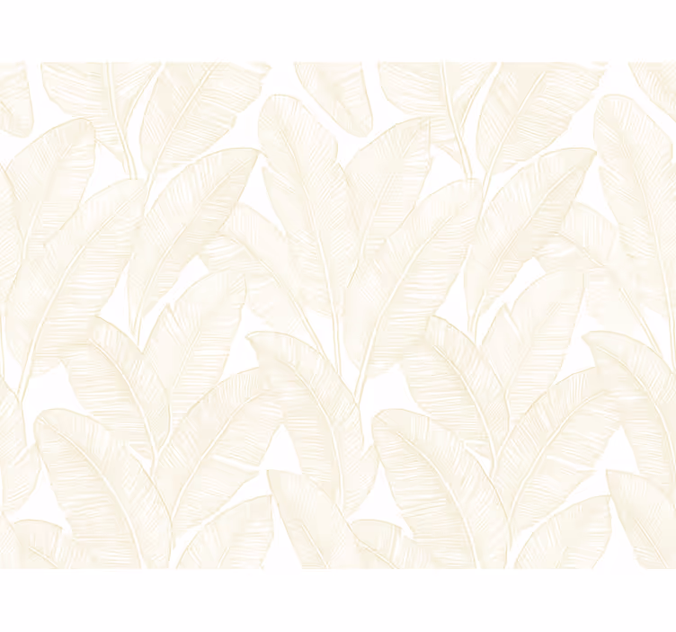 Papel de parede folhas folhas de bananeira brancas quentes - TenStickers