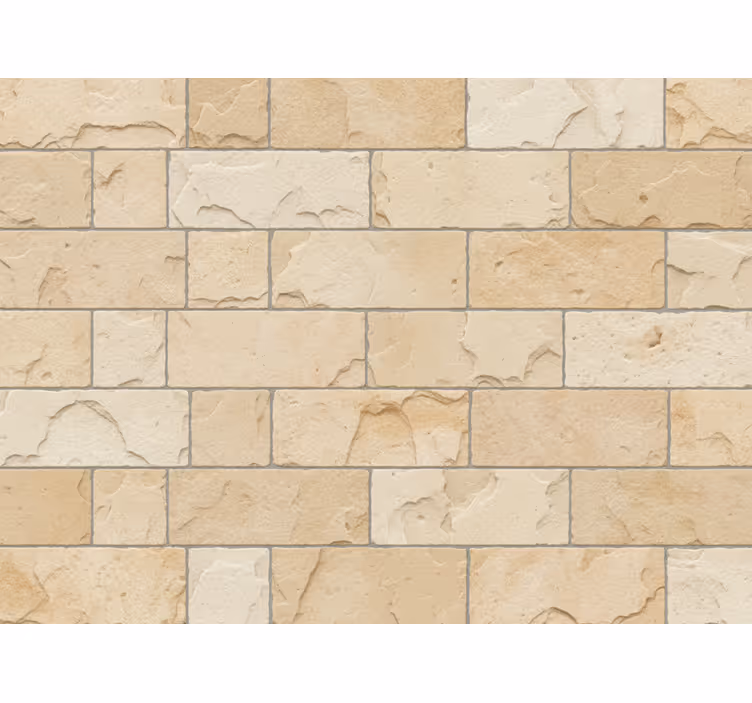 Papel de parede pedra blocos de arenito claro - TenStickers