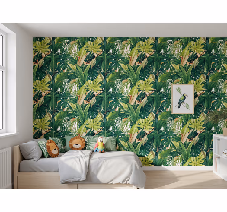 Papel de parede folhas folhas realistas de floresta - TenStickers