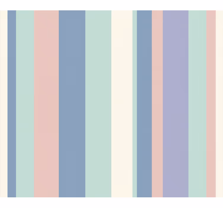Papel de parede vertical listras pastéis suaves - TenStickers