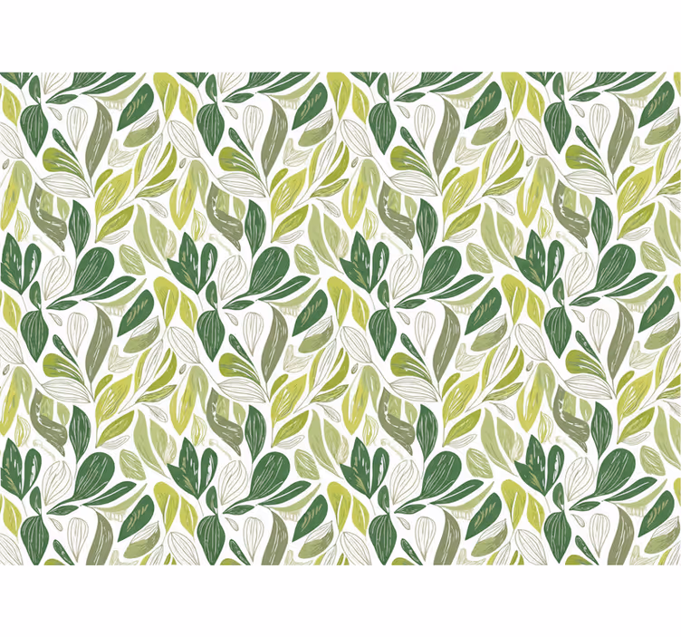 Papel de parede folhas em verde e bege - TenStickers