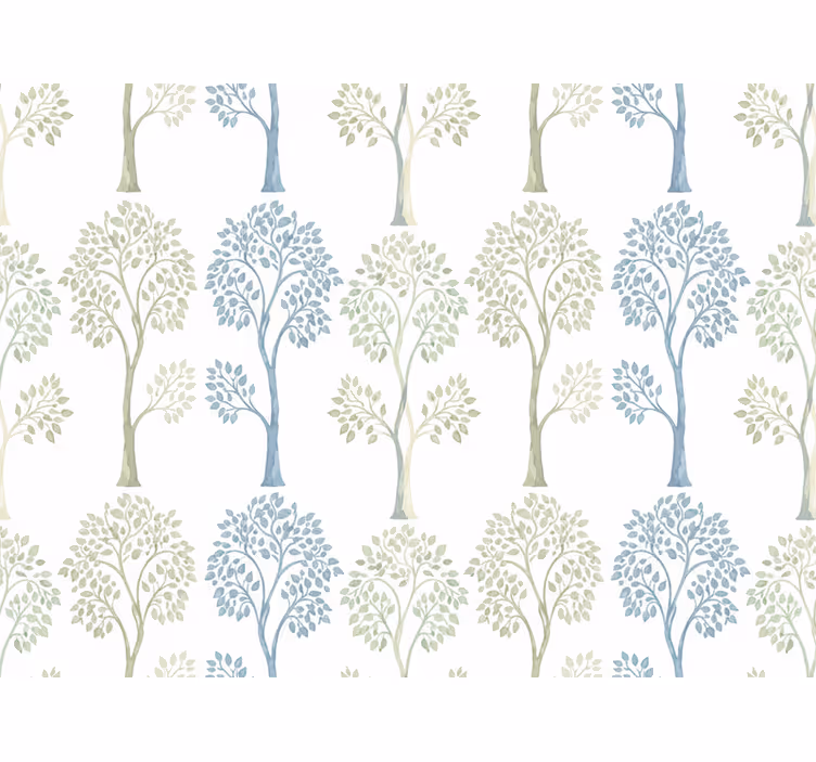 Papel de parede folhas design de árvore vintage clara - TenStickers