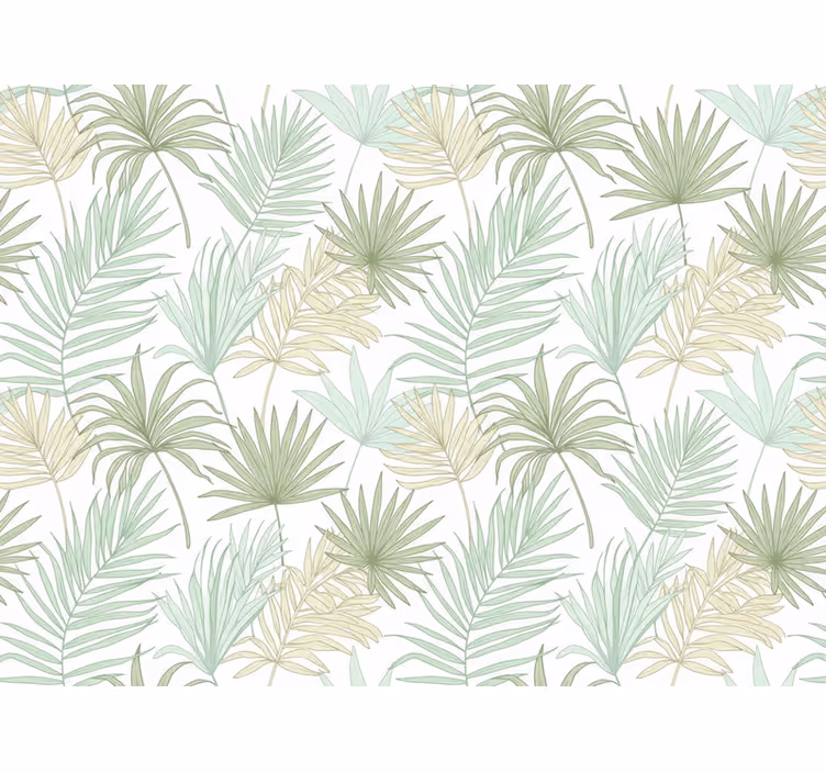 Papel de parede folhas folhas de palmeira tropicais - TenStickers