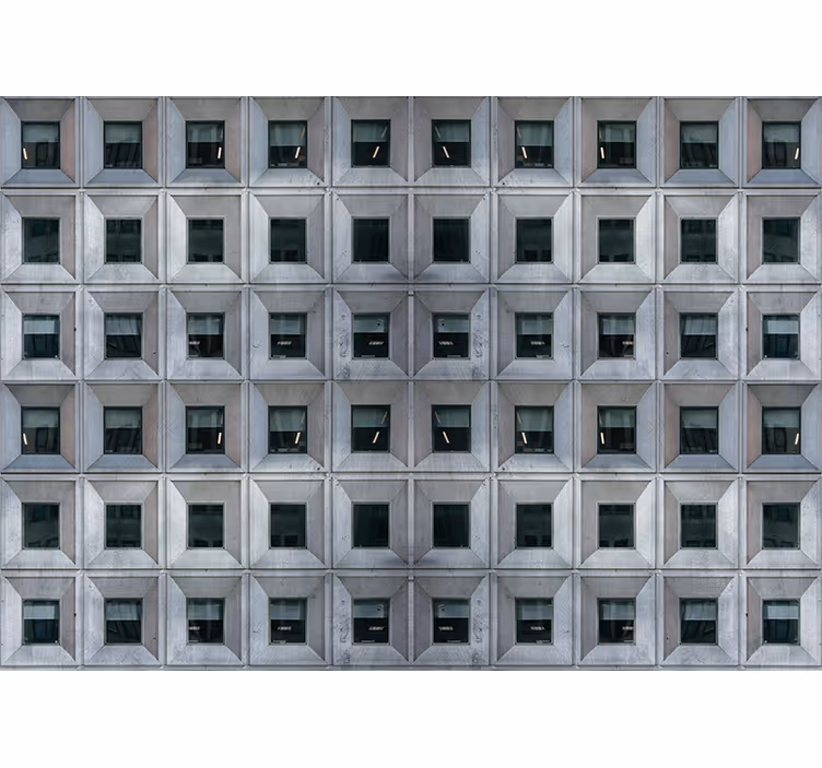 Papel de parede metal arquitetura brutalista - TenStickers