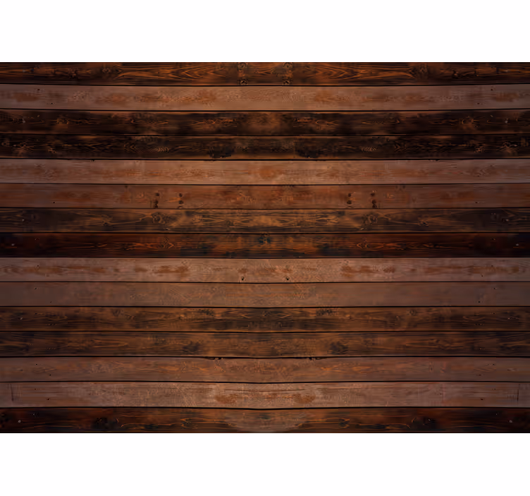 Papel de parede rústico tábuas horizontais marrons - TenStickers