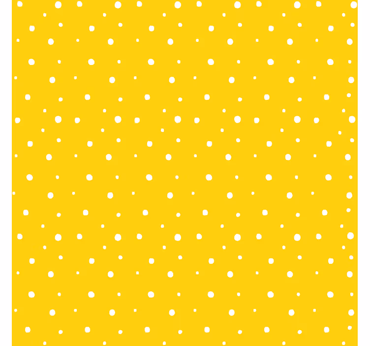Papel de parede amarelo com padrão de círculos - TenStickers