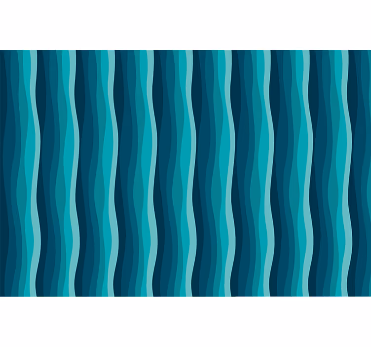 Papel de parede azul com desenho das ondas - TenStickers