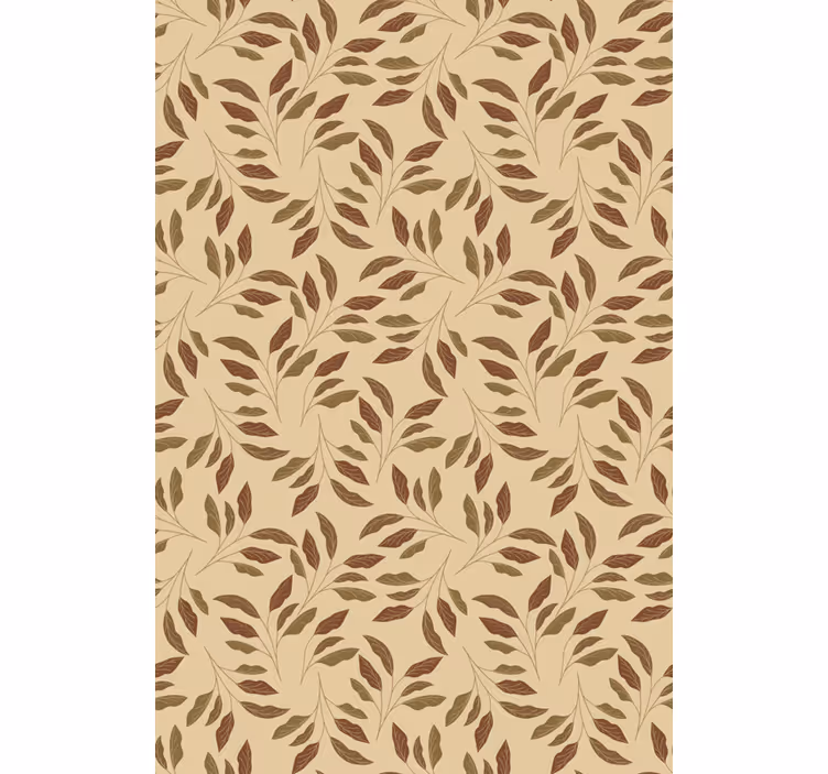Papel de parede bege elegância folhagens - TenStickers