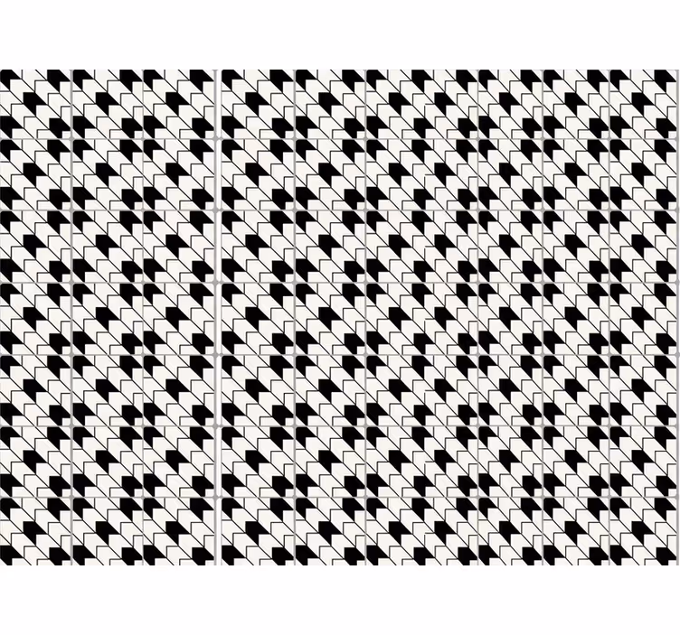 Papel de parede preto e tapete preto e branco - TenStickers