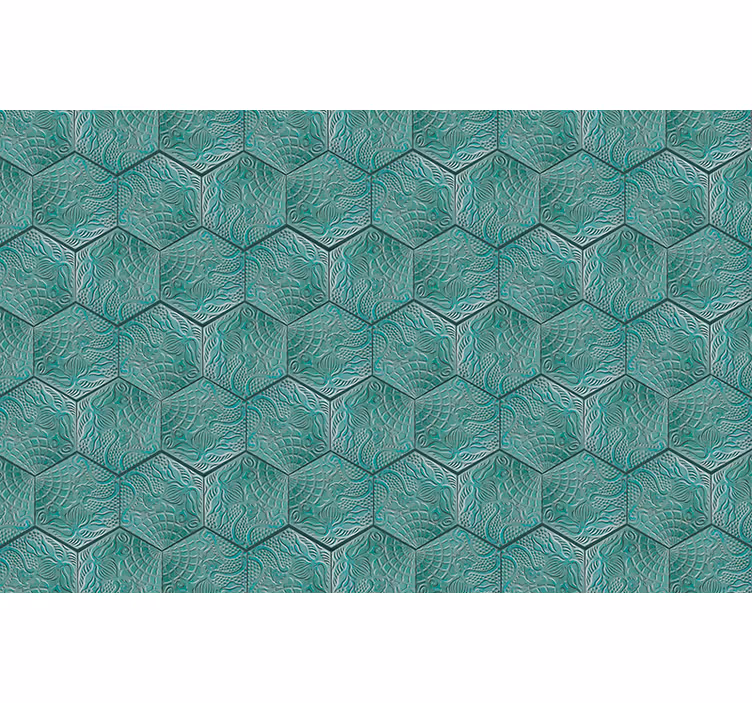 Papel de parede verde panot gaudí verde - TenStickers