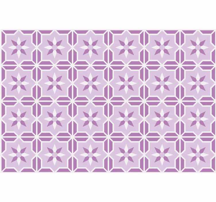 Papel de parede rosa geométrico tom malva - TenStickers