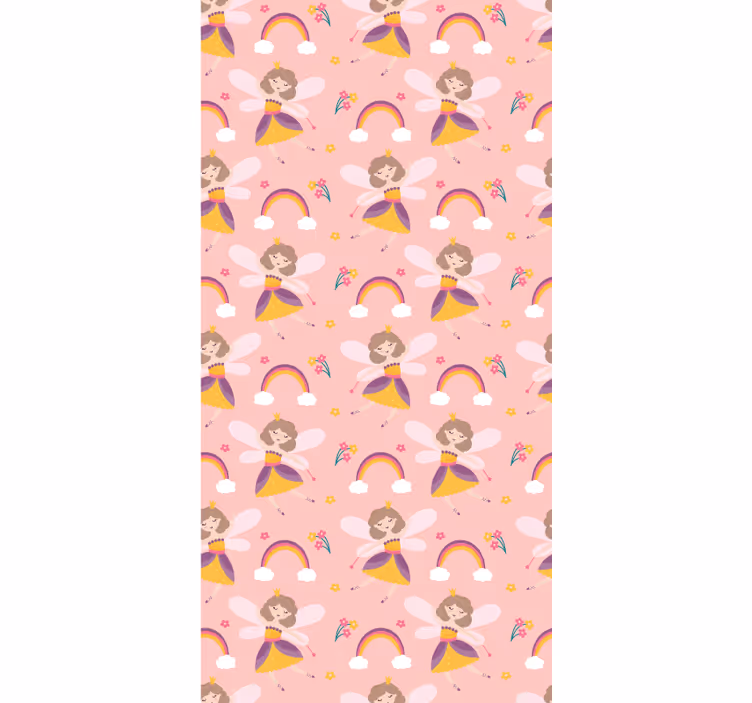 Papel de parede rosa princesa fada - TenStickers