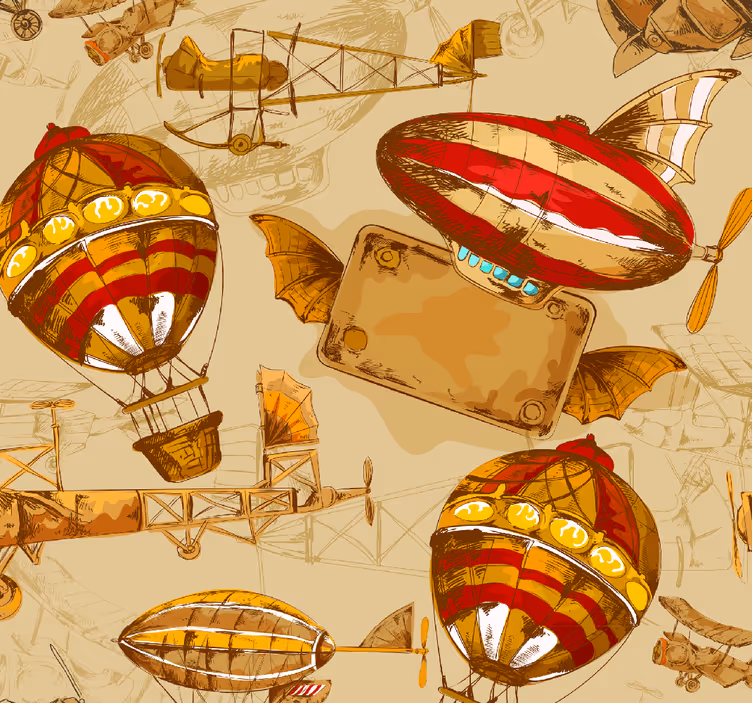 Papel de parede vintage Viagens  - TenStickers