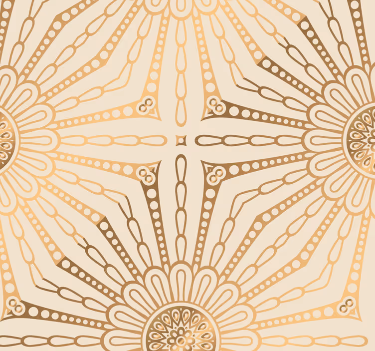 Papel de parede texutrizado adornos dourados - TenStickers