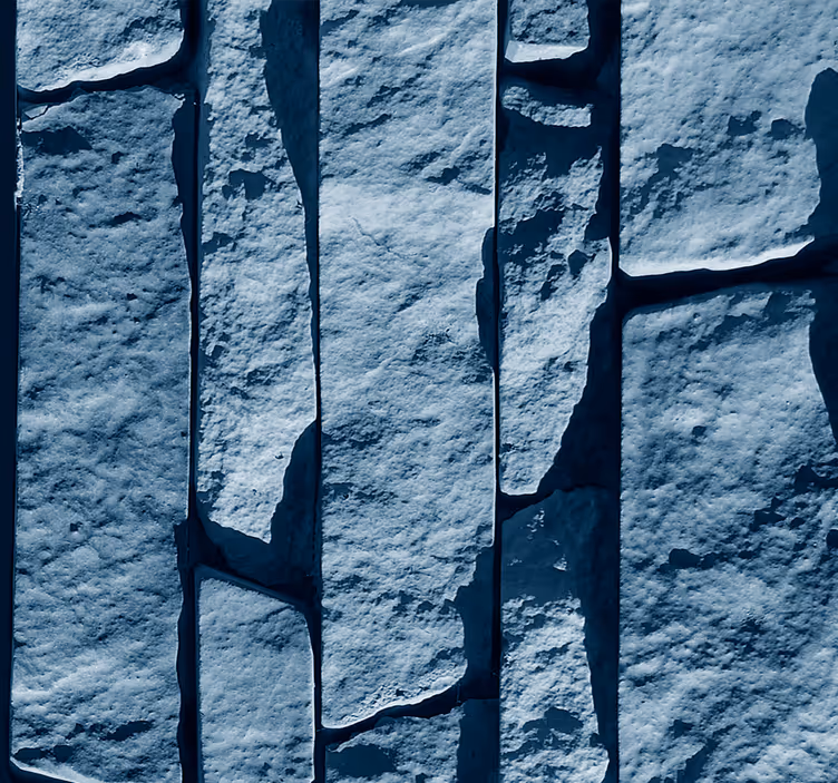 Papel de parede texturizado azul Pedra falsa - TenStickers