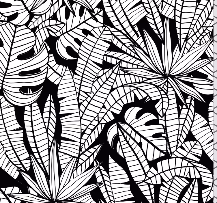 papel de parede Folhas tropicais - TenStickers
