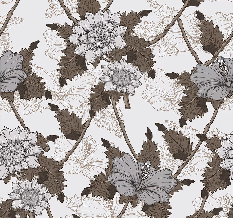 Papel de parede de natureza Flores brancas - TenStickers