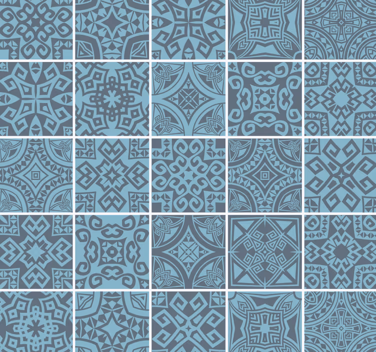 Papel de parede de azulejos gregos - TenStickers