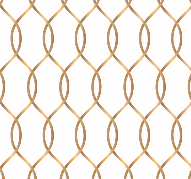 Papel de parede de formas ornamentais douradas - TenStickers