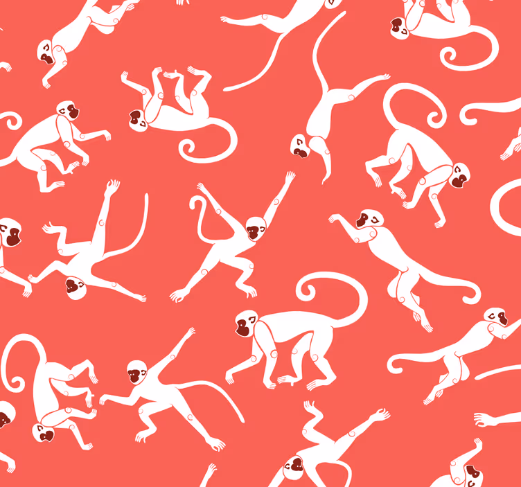 Papel de parede de animais selva com macacos - TenStickers