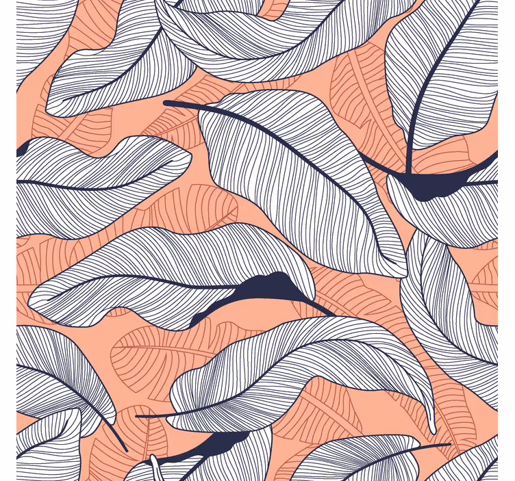 Papel de parede floral Folhas tropicais - TenStickers