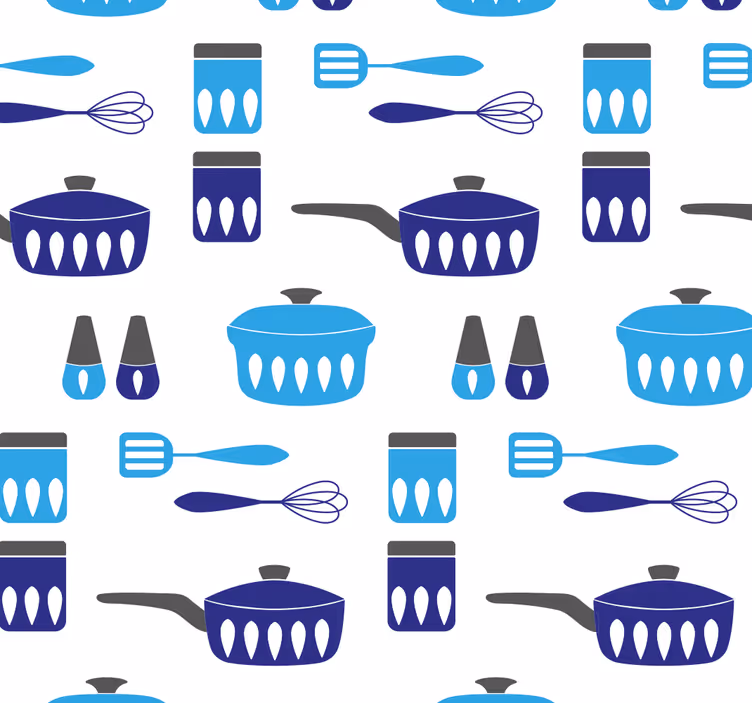papel de parede moderno Utensílios de cozinha - TenStickers