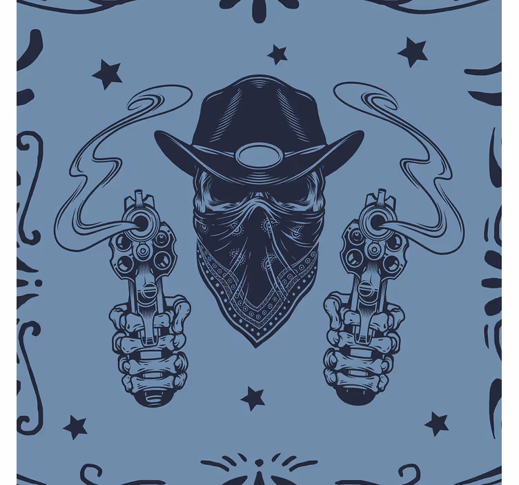 Papel de parede cidades e países cowboy com pistolas - TenStickers